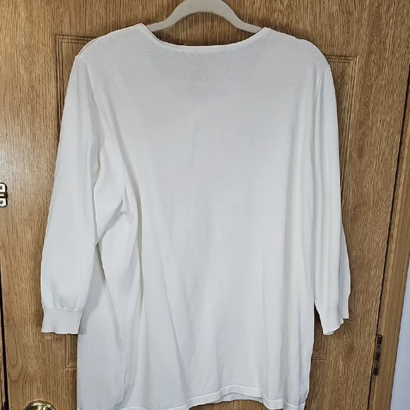 Bob Mackie Cream and Gold Embellished Cardigan - Picture 10 of 10